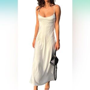 White slip dress